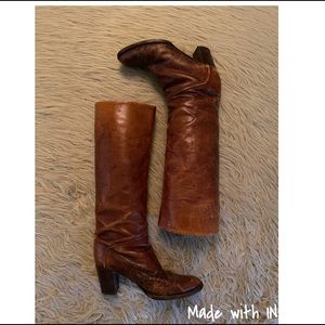 Dreamy Boho Cognac Leather Boots!